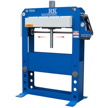 RK 30 Ton Hydraulic H Frame Press With Powered Moveable Head